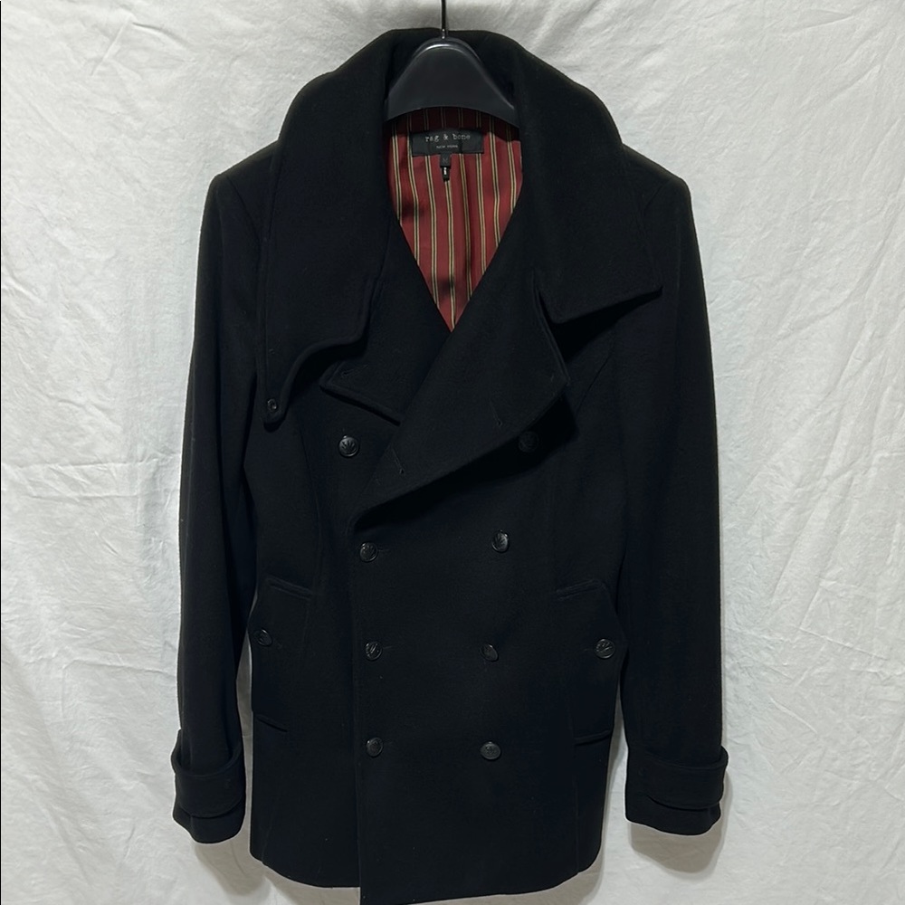 Rag & Bone Classic Black Peacoat